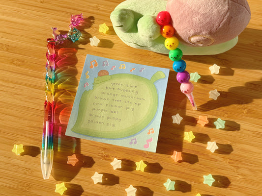 leafy droplet memo pad