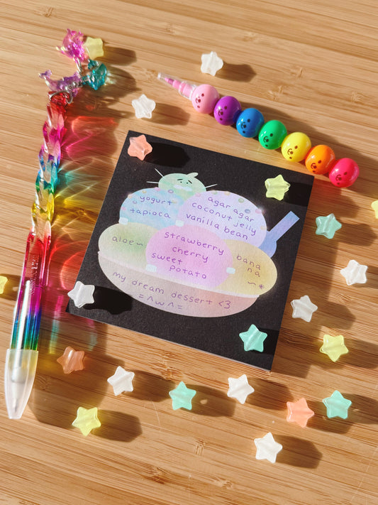 frozen yogurts memo pad