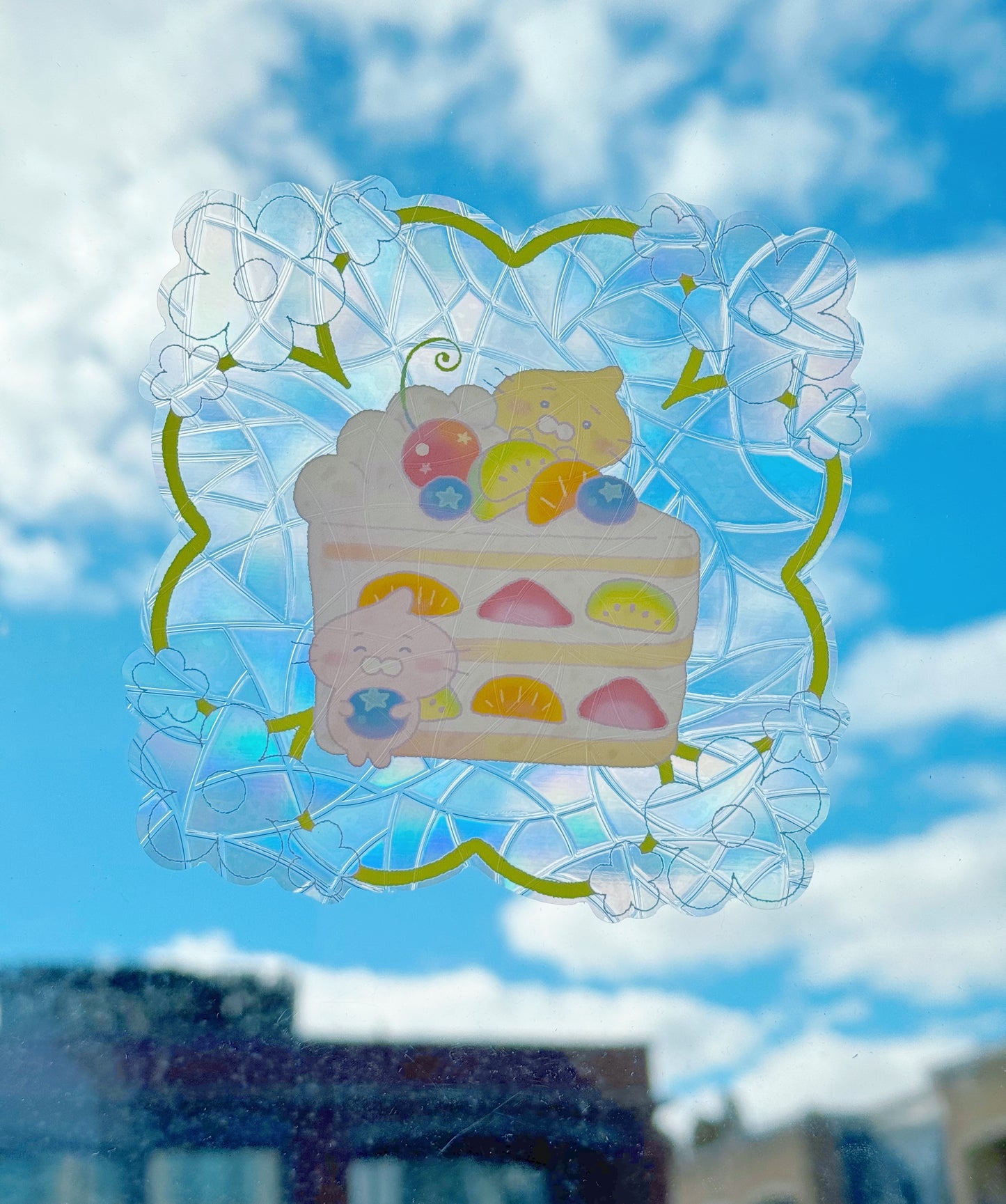 sweets time suncatcher sticker