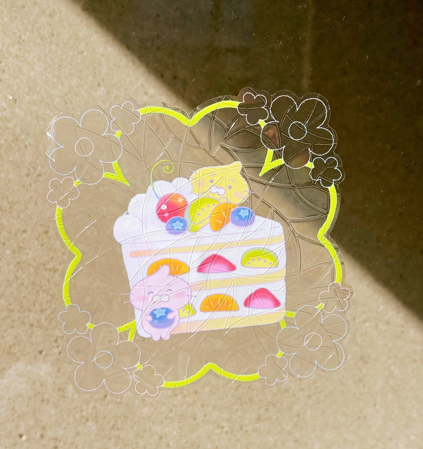sweets time suncatcher sticker