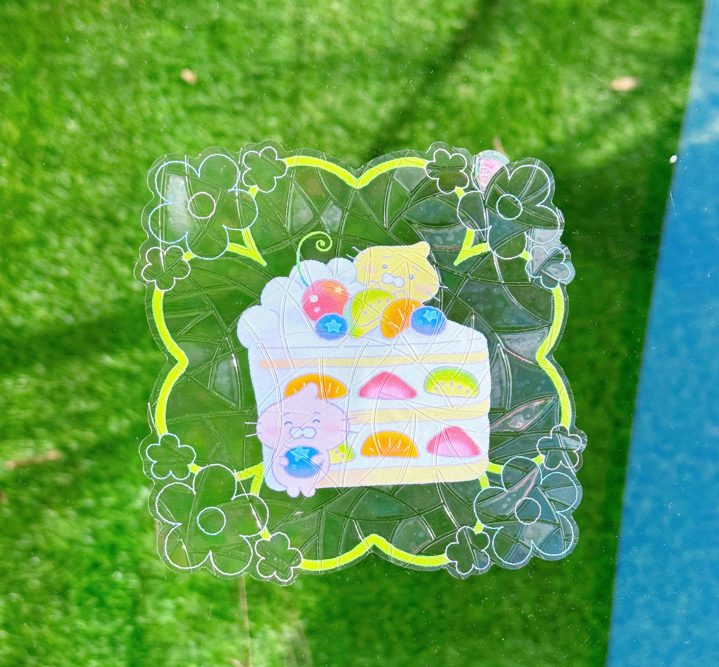 sweets time suncatcher sticker