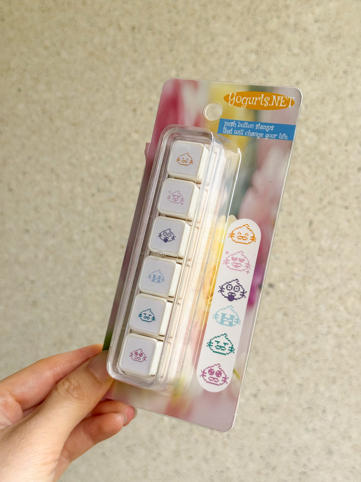 Pixel Yogurts Daily Emotions Button Stamp