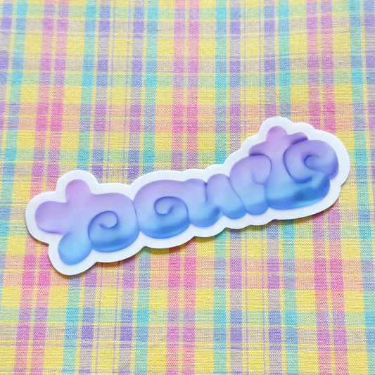 blueberry jelly yogurts clear sticker