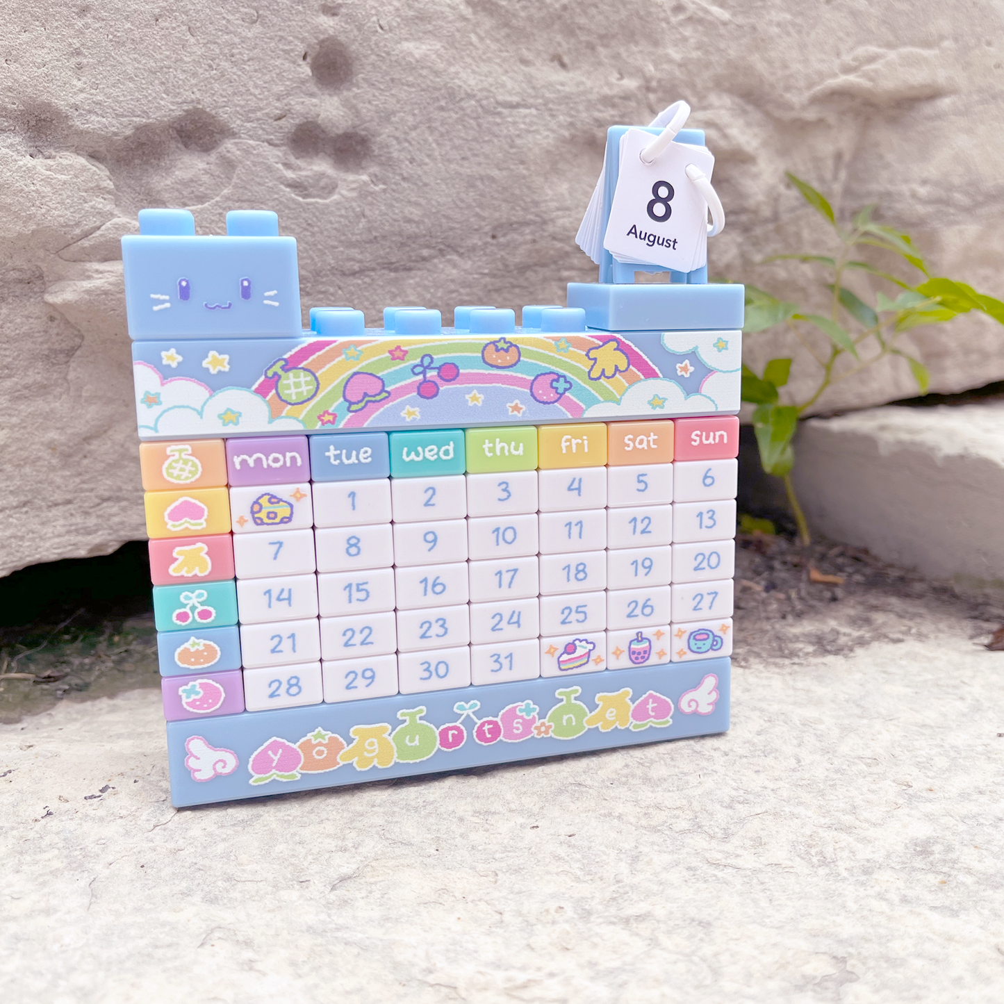 rainbow block calendar