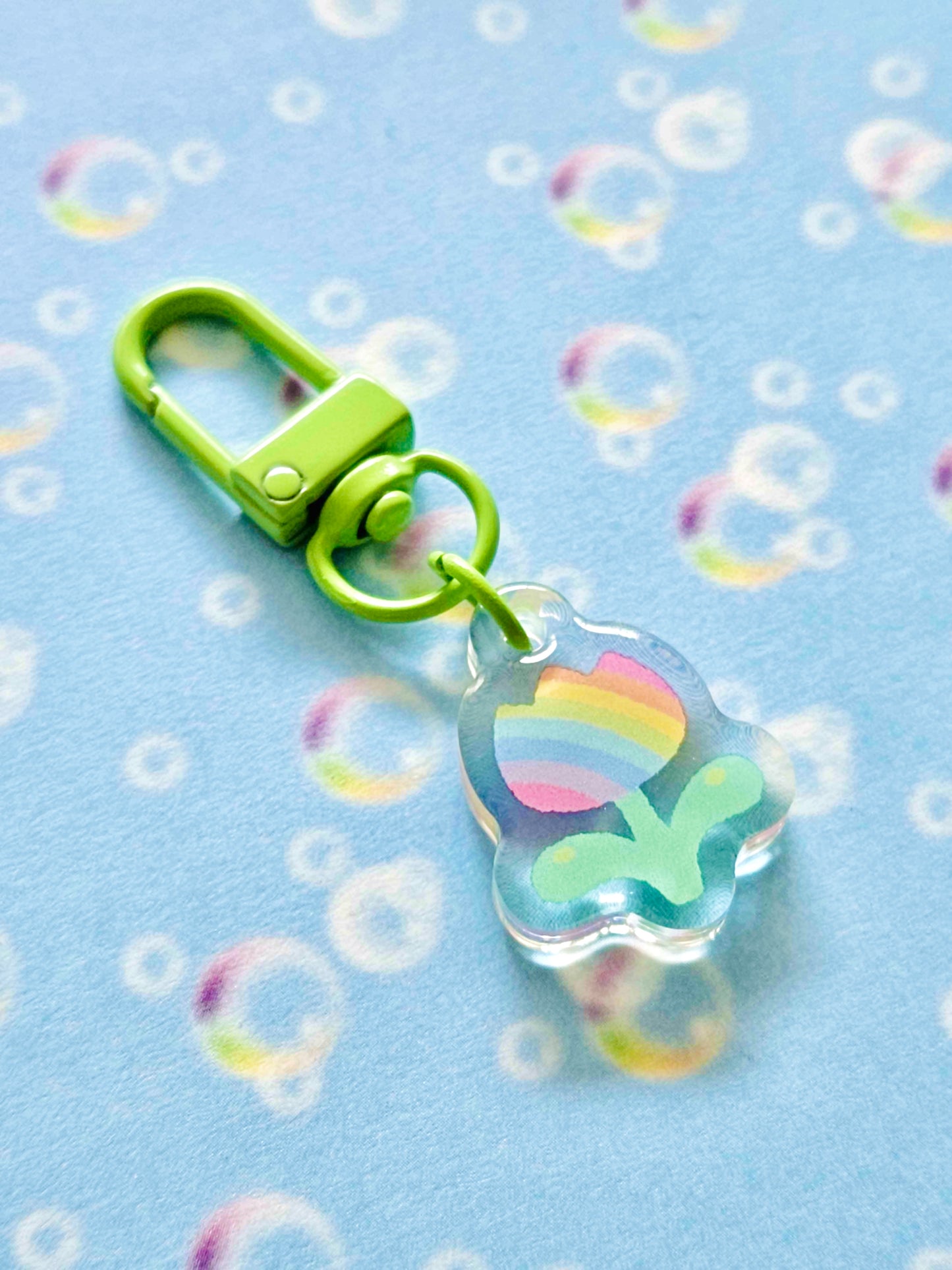 mini rainbow tulip charm