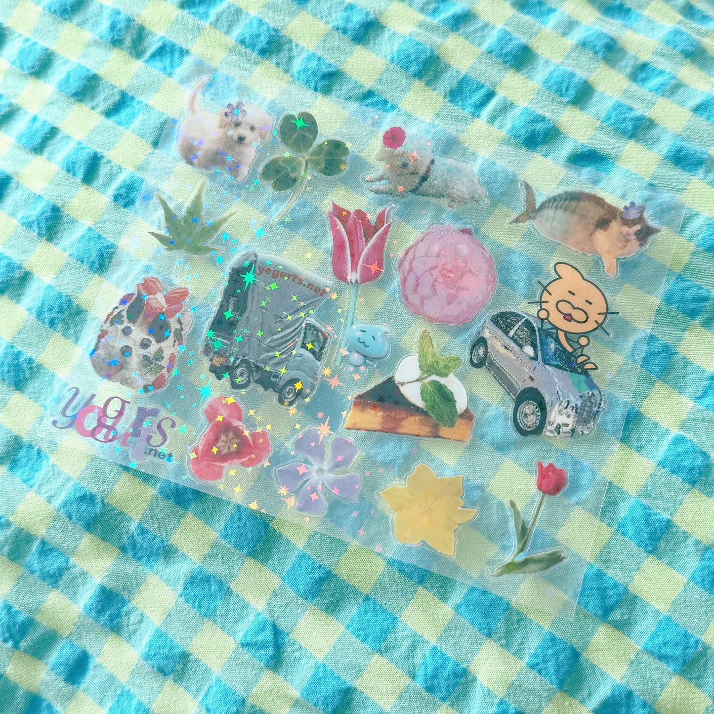 enjoyment holo glitter sticker sheet