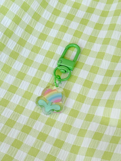 mini rainbow tulip charm