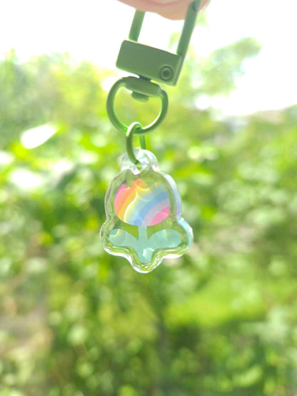 mini rainbow tulip charm