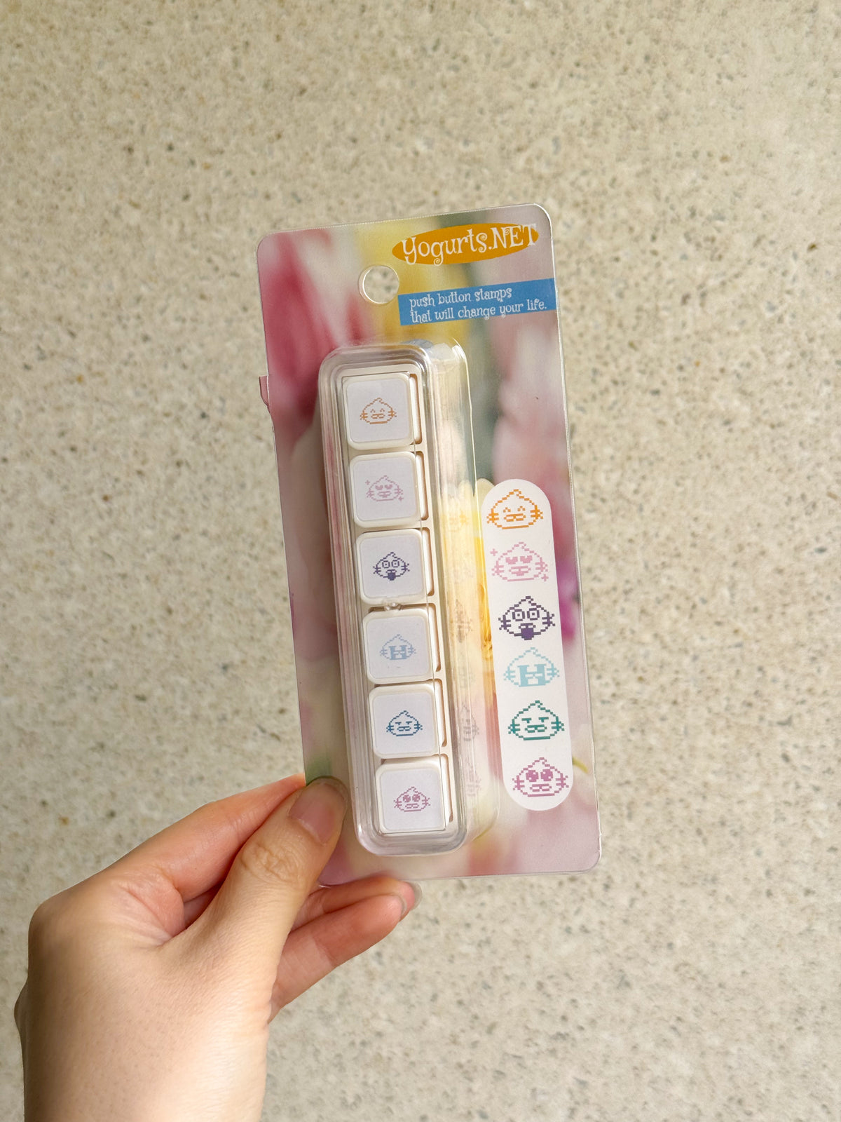 Pixel Yogurts Daily Emotions Button Stamp
