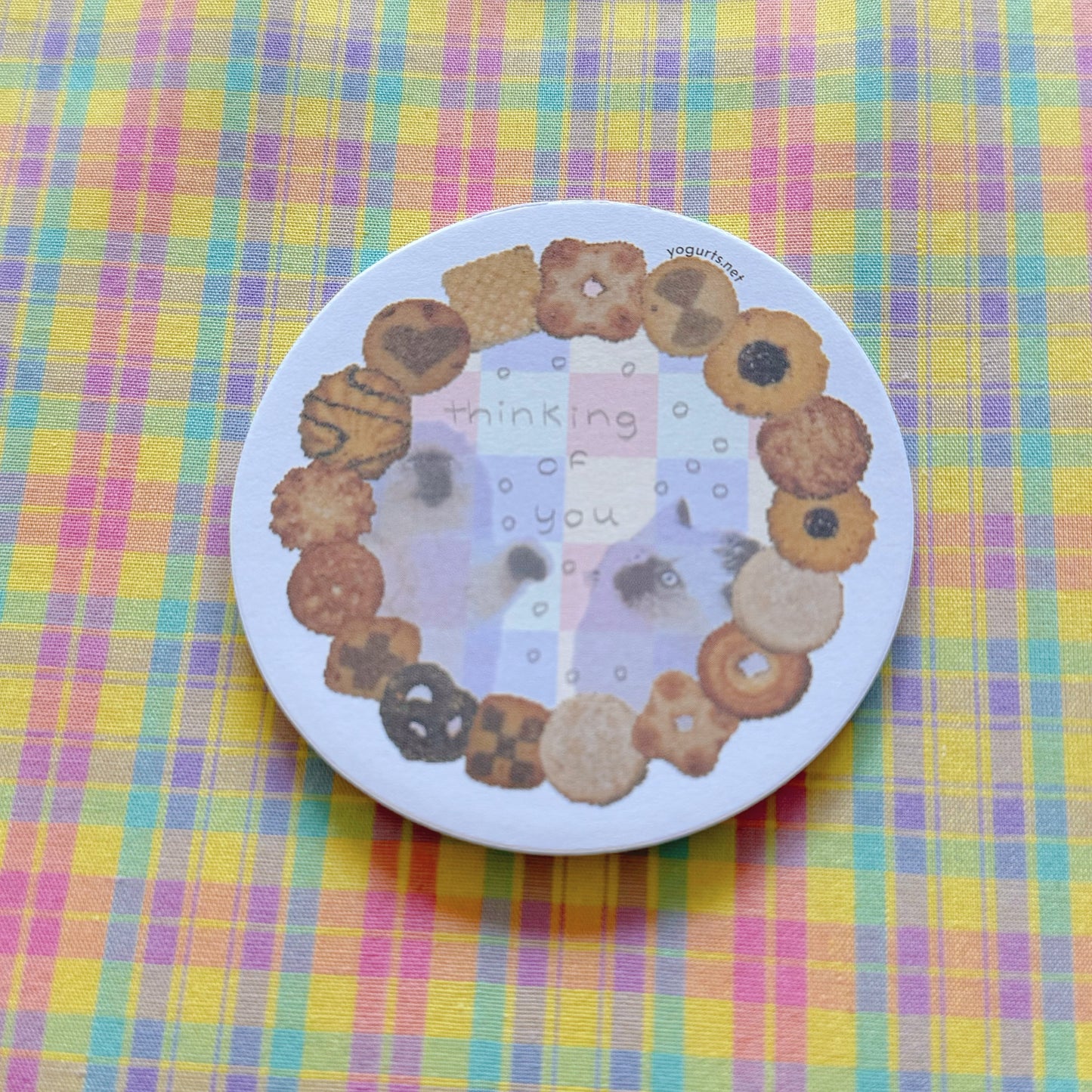 kitty cookie memo pad