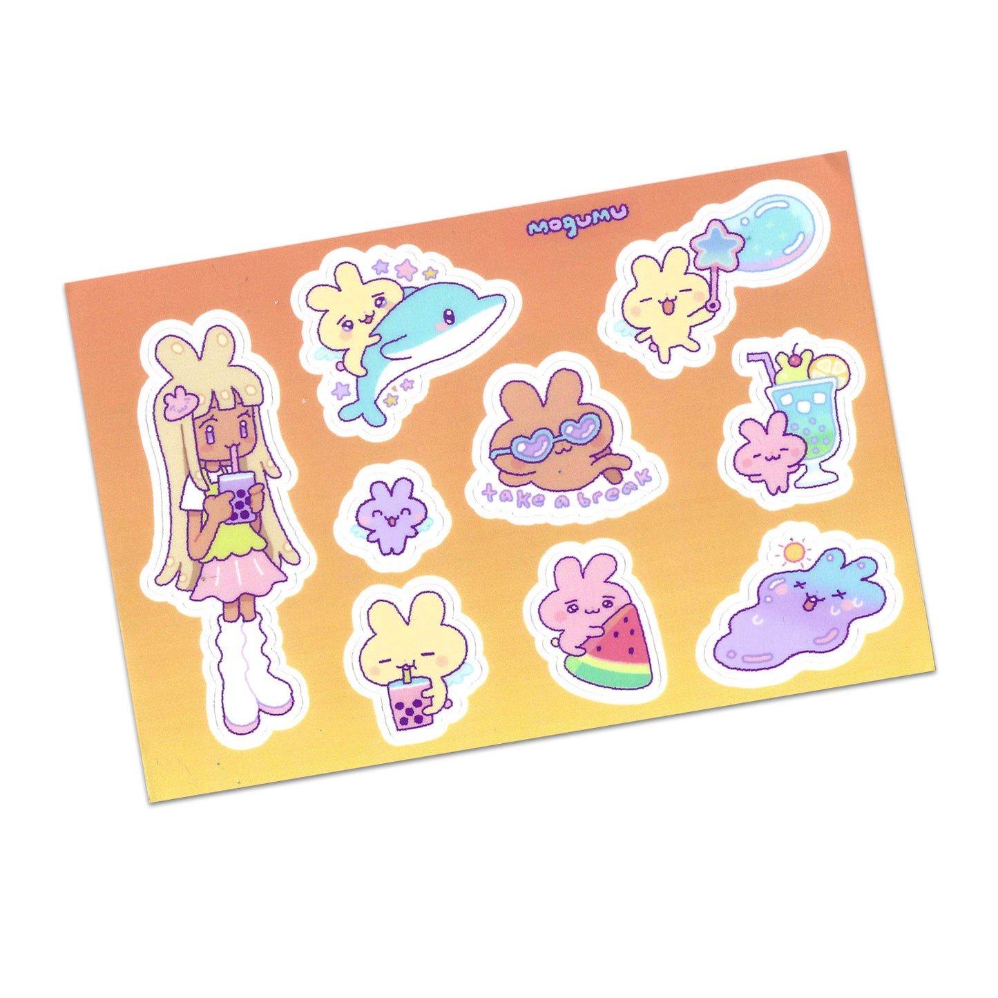 Summer Bunny Sticker Sheet