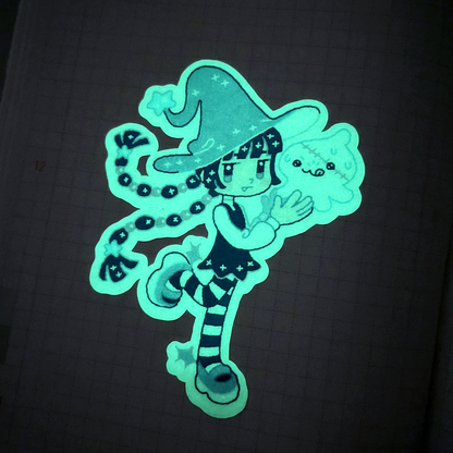 witch glow sticker