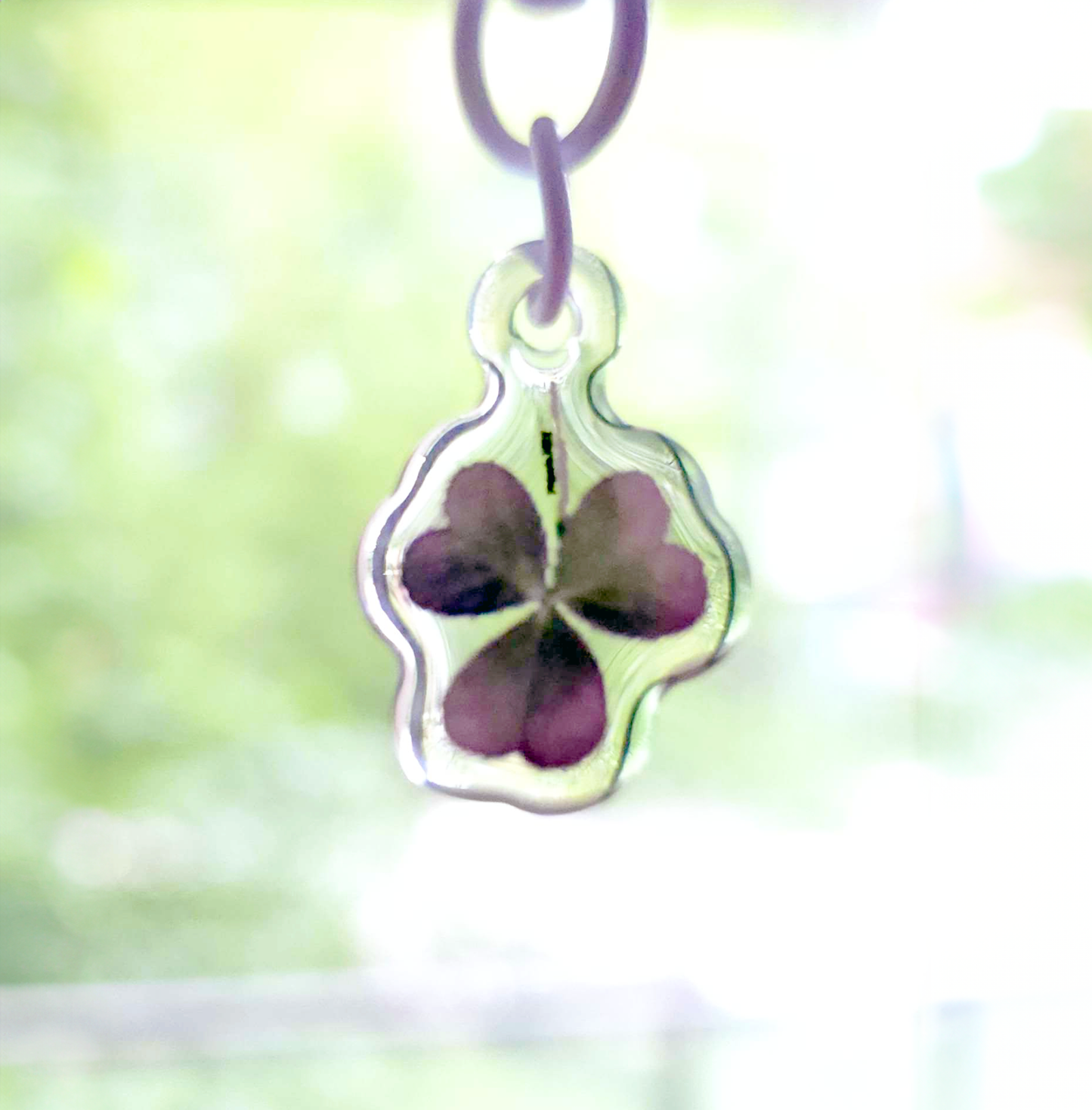 mini light clover charm