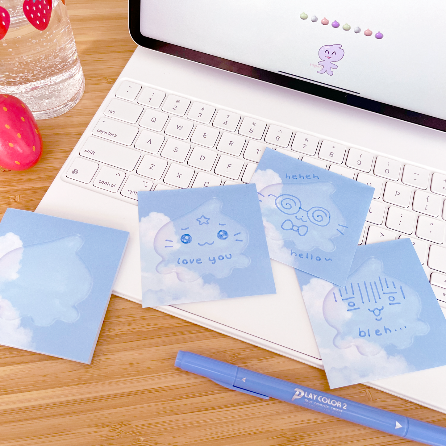 clouds memo pad