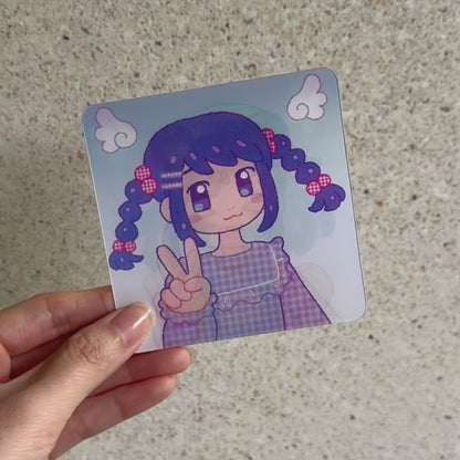 feeling cute lenticular sticker