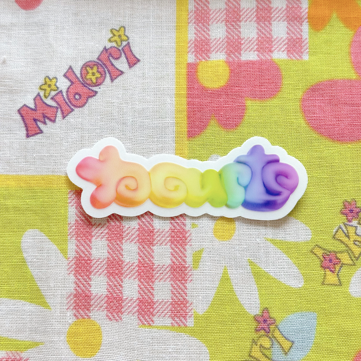 rainbow jelly yogurts clear sticker