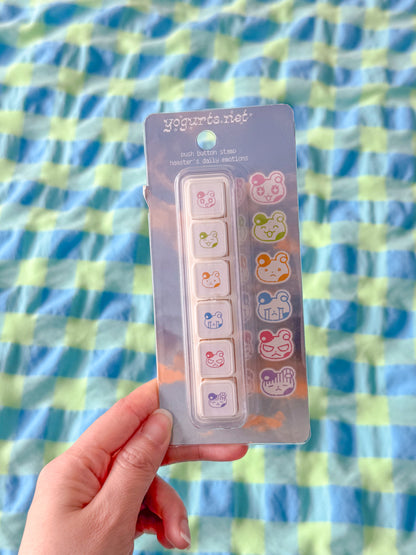 hamster's daily emotions button stamp