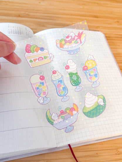 sweets time holo glitter sticker sheet